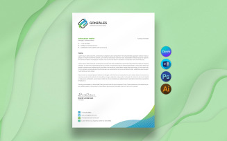Business Letterhead Template Editable | Company Letterhead Design for Canva