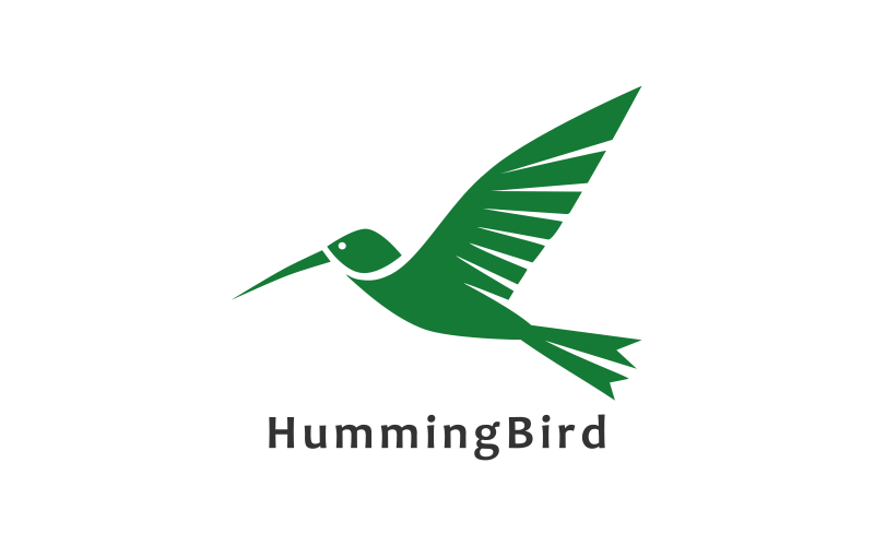 Creative Humming Bird Logo Design Logo Template