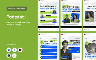 Creative Podcast Social Carousel