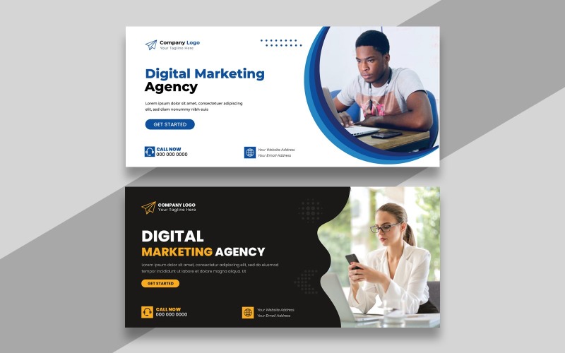 Digital Marketing Facebook Cover Banner Ver-14 Social Media