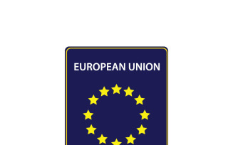 European Union Passport Cover Front Template Design