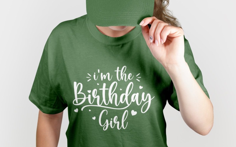 I’m The Birthday Girl T Shirt Design Digital Download Fun Birthday Celebration Graphic T-shirt