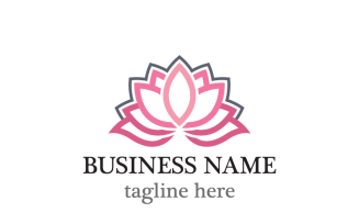 Lotus Flower Logo Graphic Design