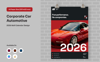 Luxury Car Wall Calendar Layout