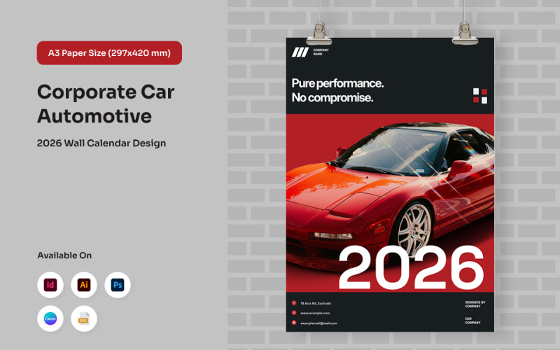 Luxury Car Wall Calendar Layout Planner