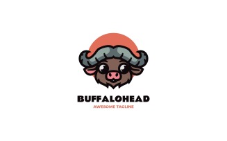 Mascot Buffalo Head Logo Design