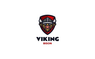 Mascot Viking Bison Logo Design