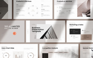 Minimal Business Plan with PowerPoint Layout