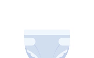 Modern Diaper Icon for Baby Care Websites and Apps