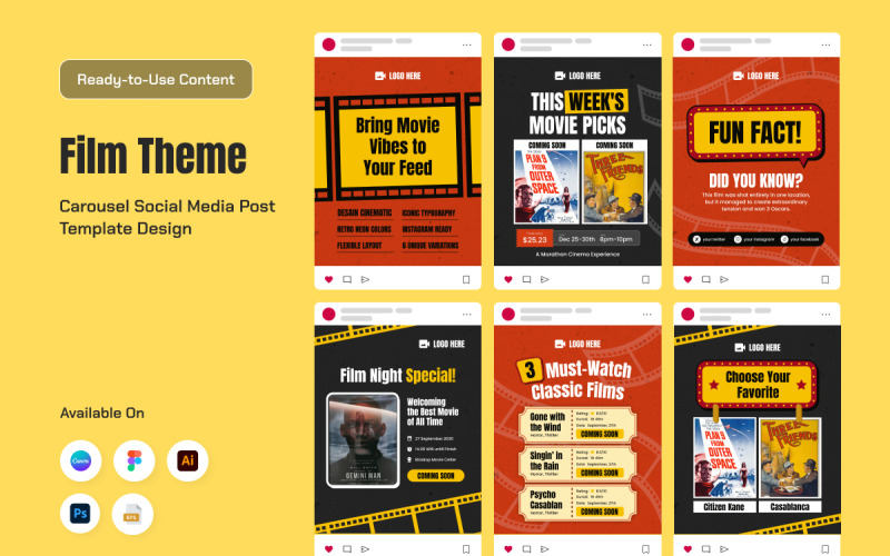 Modern Film Promotion Carousel Social Media