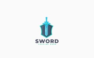 Sword Shield Logo Template Design