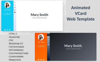 Animated Web Template For Curriculum Vitae