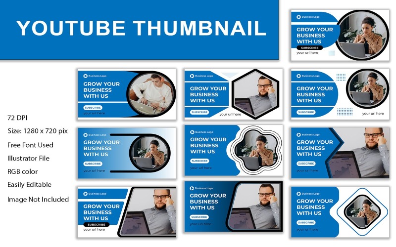 Grow Your Business With Us YouTube Thumbnail for Growth Social Media