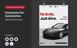 Modern Car Company Wall Calendar