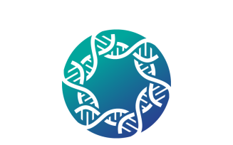 Circle DNA Helix Logo Template