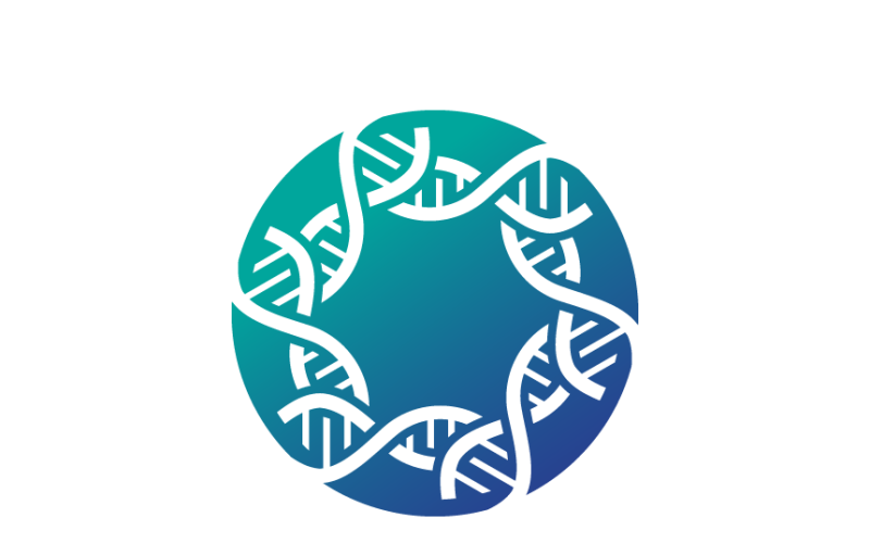 Circle DNA Helix Logo Template
