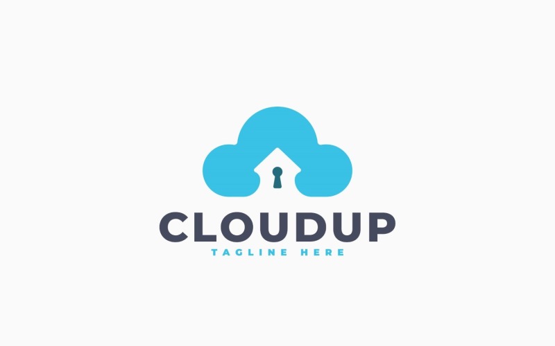Cloud House Logo Template Design