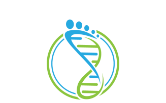 Foot And DNA Helix Logo Template