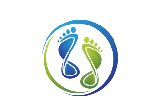 Foot with Gradient Color Logo Template