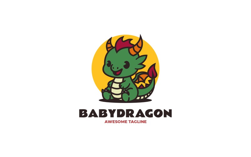Mascot Baby Dragon Logo Design Logo Template