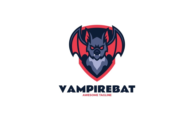 Mascot Modern Bat Logo Design Logo Template