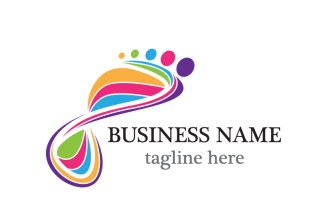 Modern Colorful Foot Logo Template