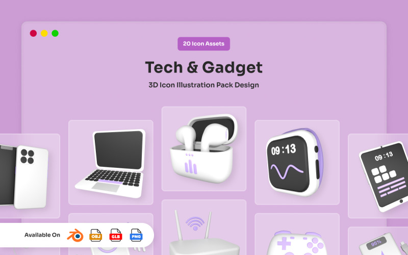 Smart Device 3D Icon Assets Model