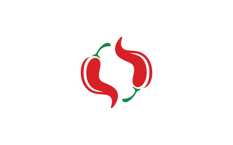 Spicy chili logo vector, red pepper logo icon design template v12 Logo Template