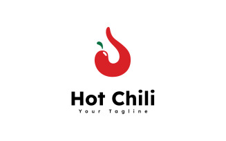 Spicy chili logo vector, red pepper logo icon design template v3
