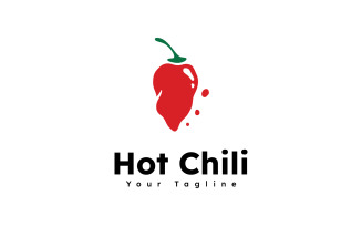Spicy chili logo vector, red pepper logo icon design template v4