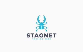 Stag Network Logo Template Design