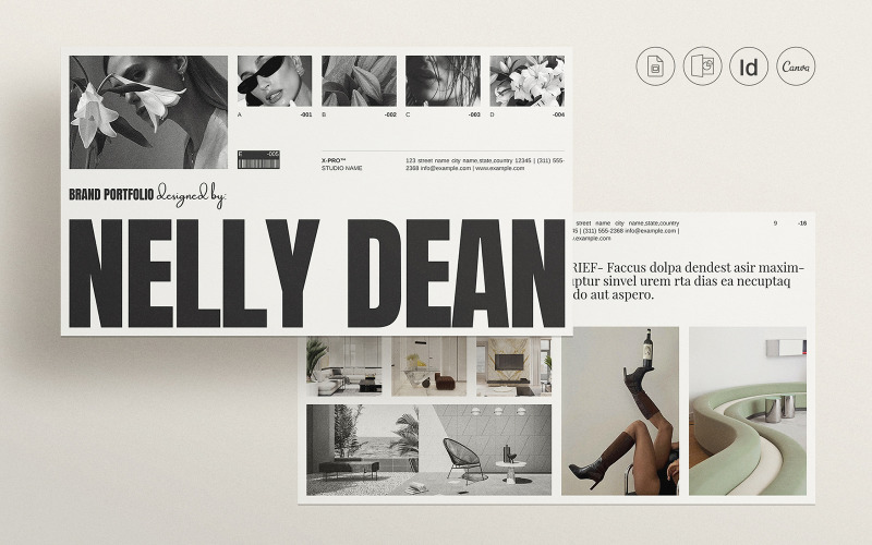 Brand Portfolio Presentation Template Canva PowerPoint Template