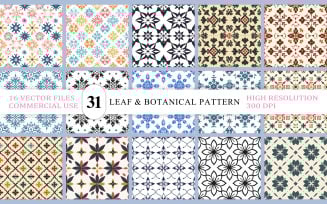 Classic Ceramic Tile Seamless Designs | Ornamental Geometric Pattern | Retro Floral & Geometric
