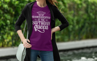 Granddaughter Of The Birthday Queen T Shirt Design Digital Download Birthday Party