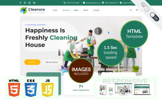 Clenora – Professional Cleaning Services HTML Template