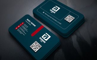 Elegant Business Card Layout E-card Template