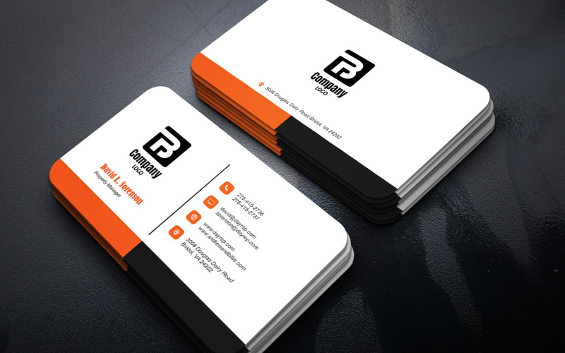 Modern Business Card Template E-card Template Corporate Identity