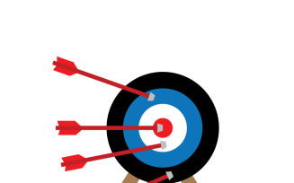 Colorful Archery Target Vector Icon for Modern Websites