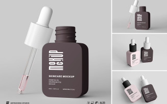 Cosmetic Dropper Bottle Mockup Sets