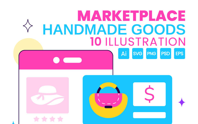 10 Marketplace For Handmade Goods Illustration