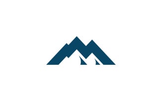 Mountain vector icon design template 3
