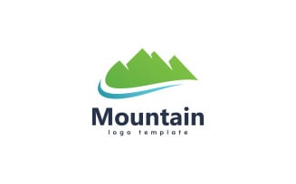 Mountain vector icon design template 4