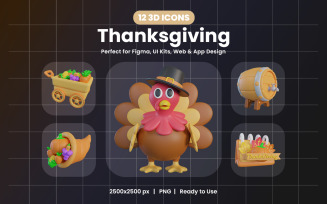 Thanksgiving 3D Icon Pack