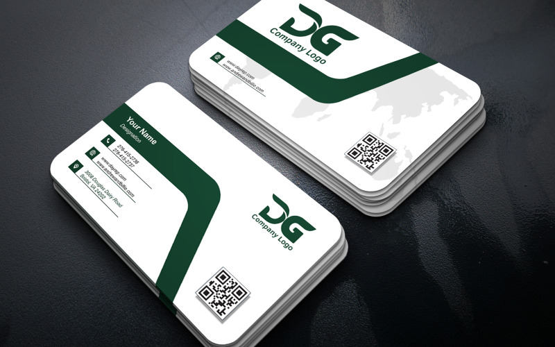 Bold Corporate Card Template - Editable business Card Corporate Identity