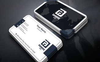 Clean Modern Business Card Template Layout PSD