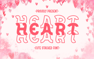 Heart - Cute Stacked Font