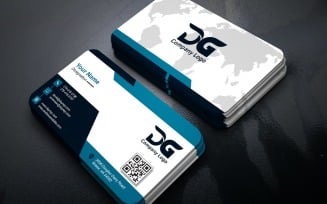 Modern Professional Business Card Layout Template PSD