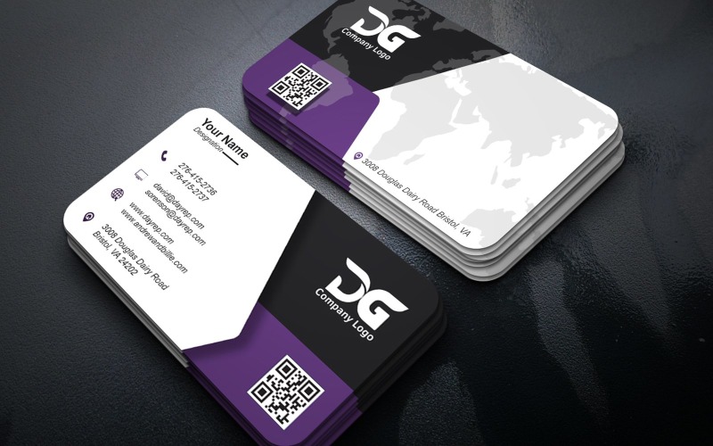Professional Minimal Business Card Template Design PSD Corporate Identity