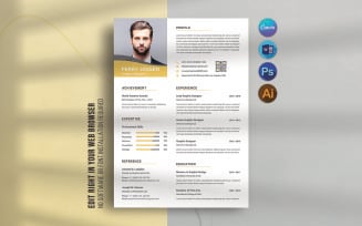 professional Resume Template Canva & MS Word