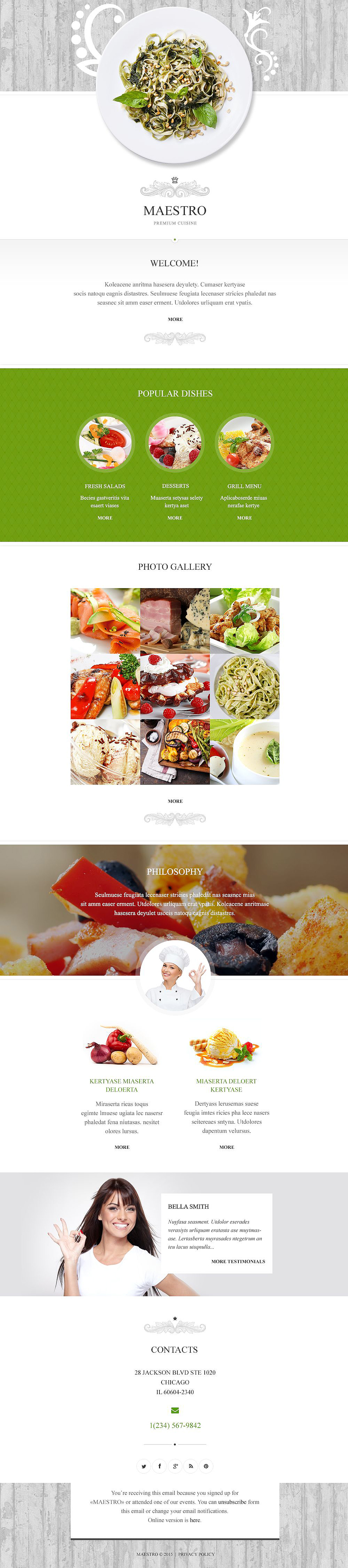 Cafe and Restaurant Responsive Newsletter Template New Screenshots BIG